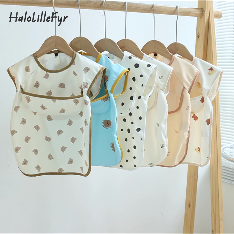 Baby Food Apron - Baby Sleeveless Bibs Burp Cloth Soft