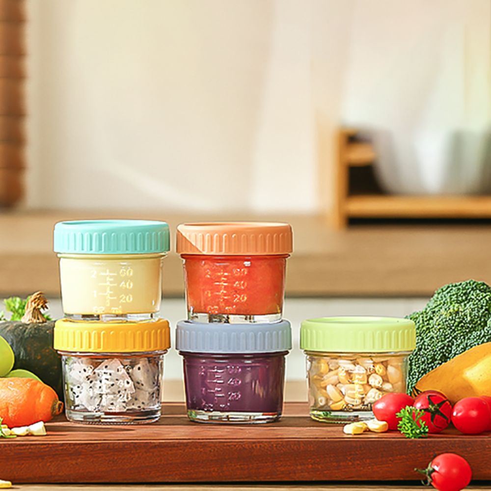 Baby Food Jars Glass - 6pcs Mason Jar Glass Baby Food