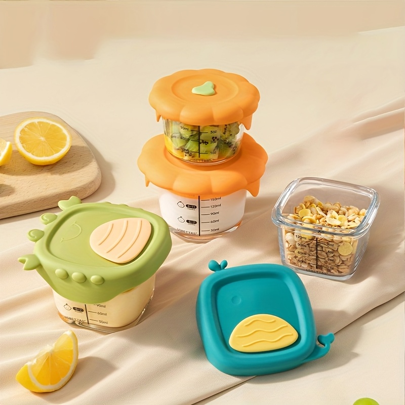 Baby Food Jars Glass - 120/180ml Glass Baby Food Container with