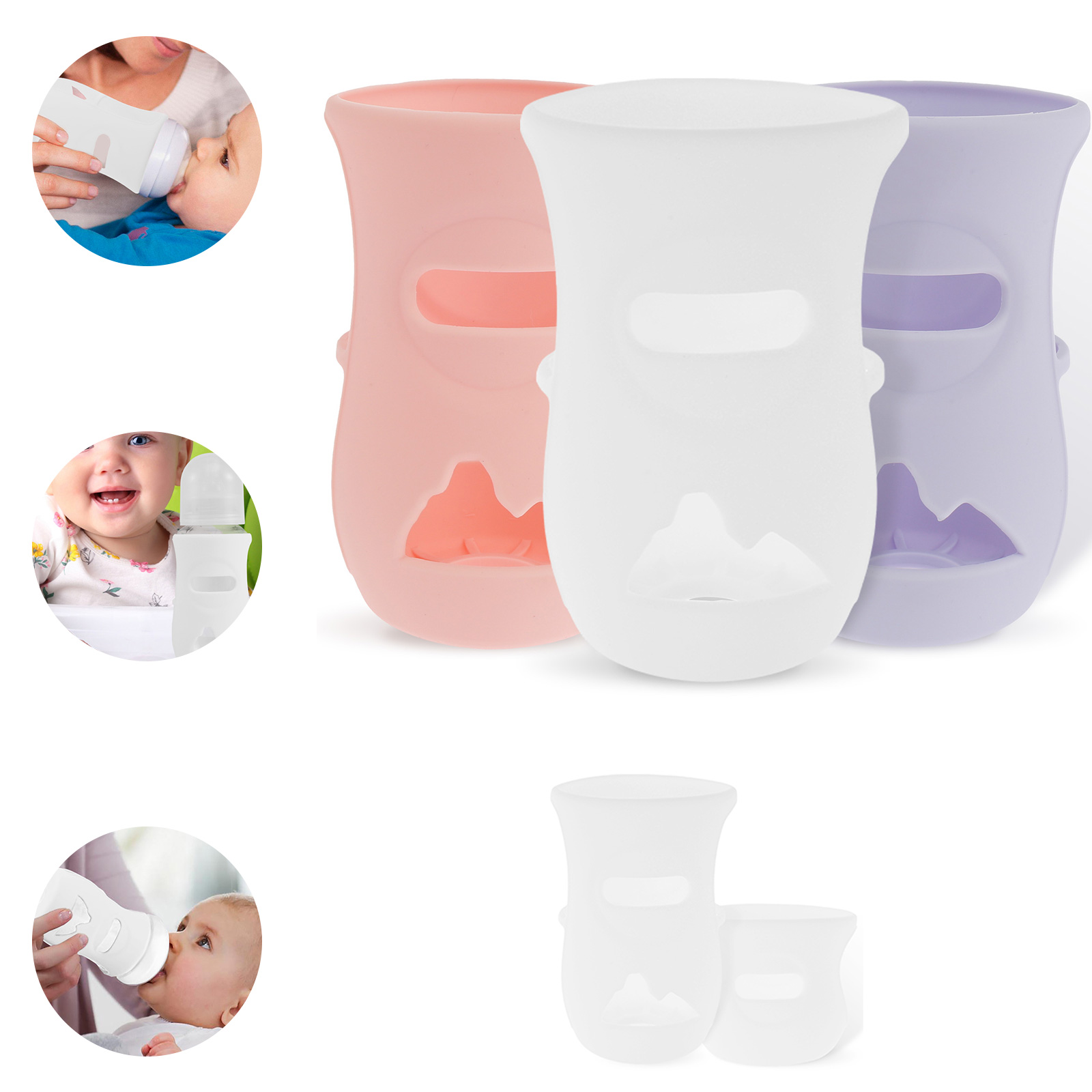 Baby Food Bottle - Silicone Sleeves Silicone Baby Bottle Cover