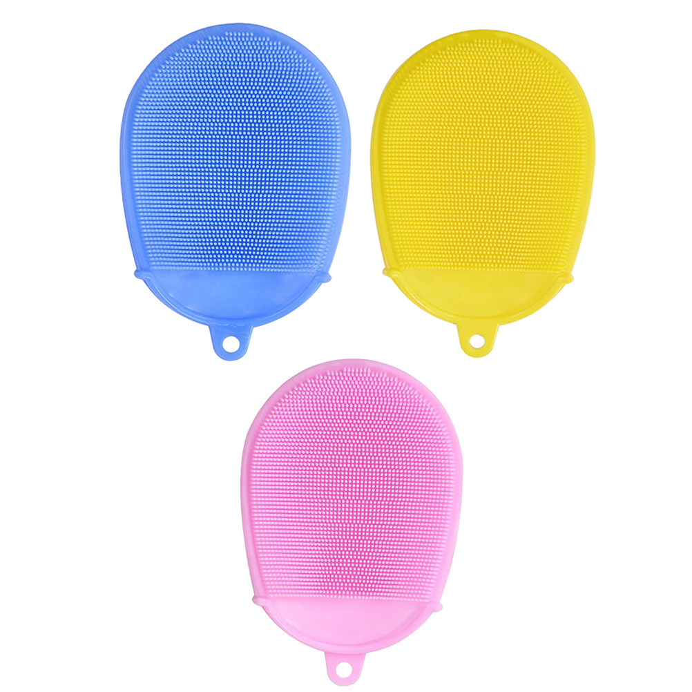 Dry Food Baby - 3Pcs Infant Silicone Bath Brush Food
