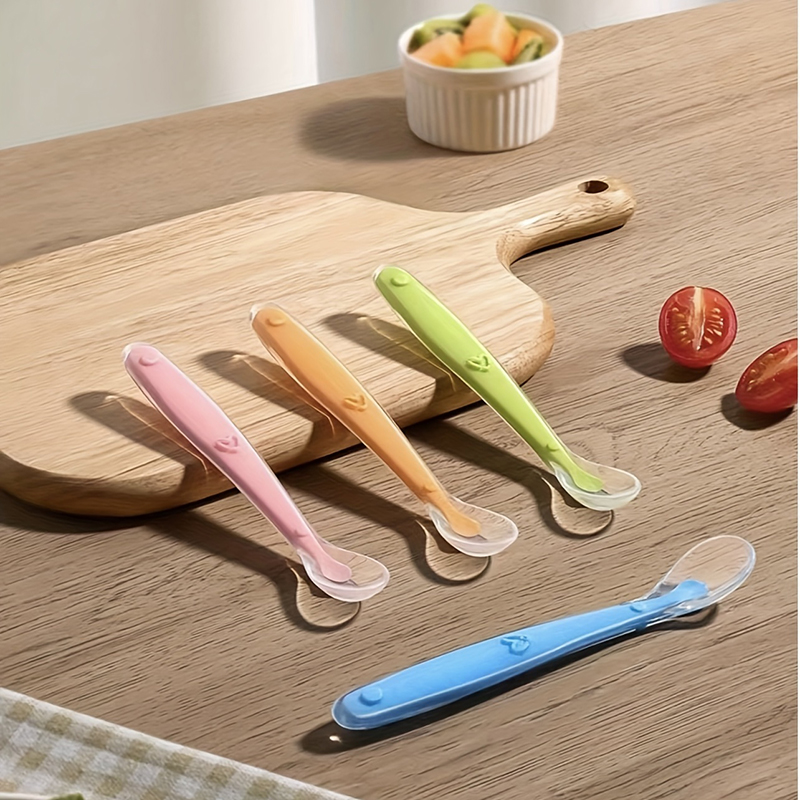 Baby Food Utensil - 1/2pcs Soft Tip Baby Silicone Spoon