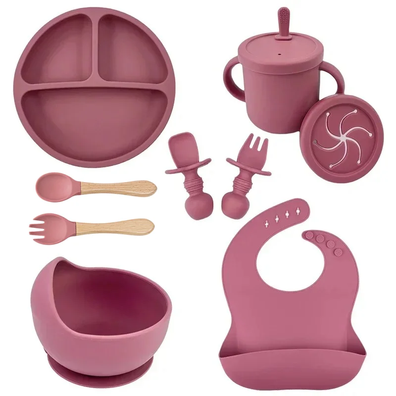 Baby Food Utensil - Food Grade Silicone Child Dish Set