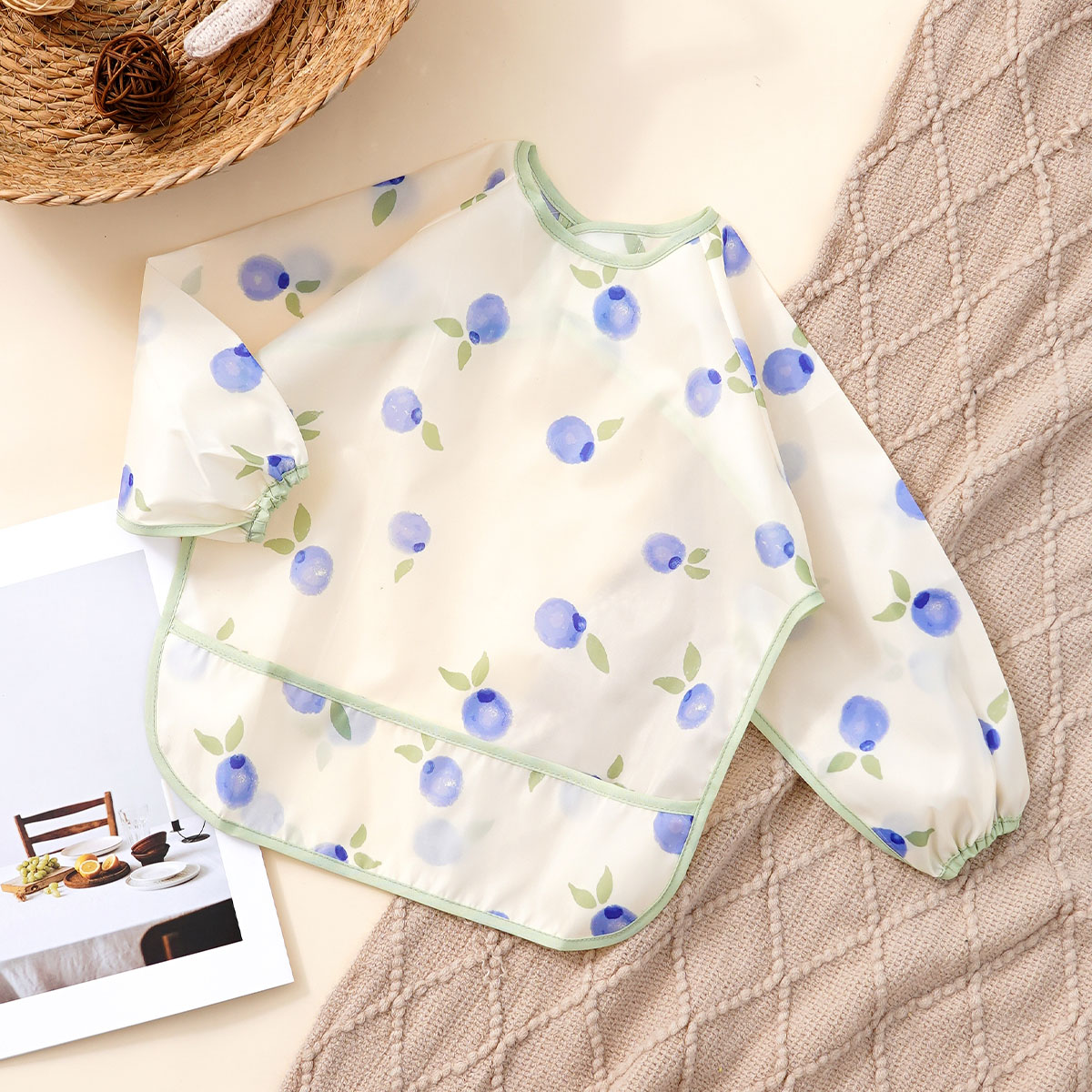 Baby Food Apron - Long Sleeve Baby Bibs Water Dirt