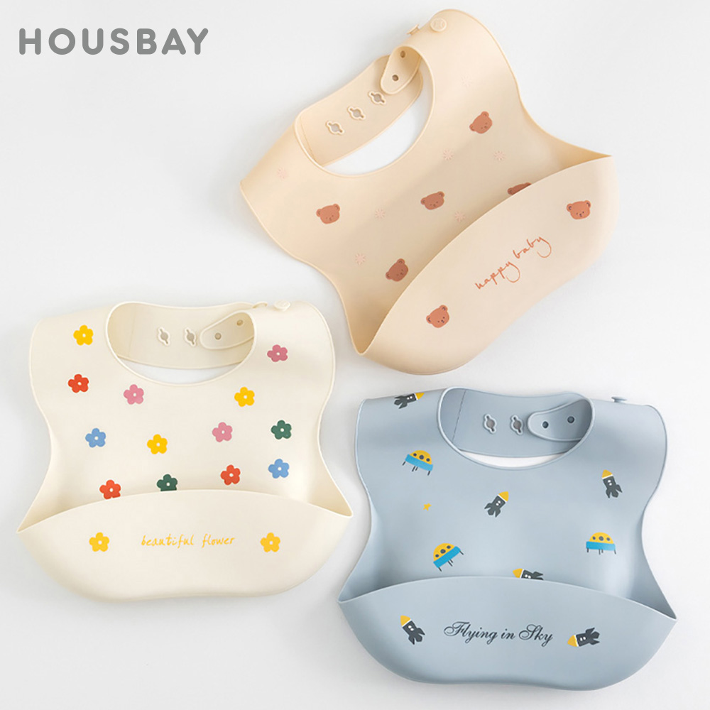 Baby Food Apron - Baby Bibs Waterproof Soft Silicone Scarf