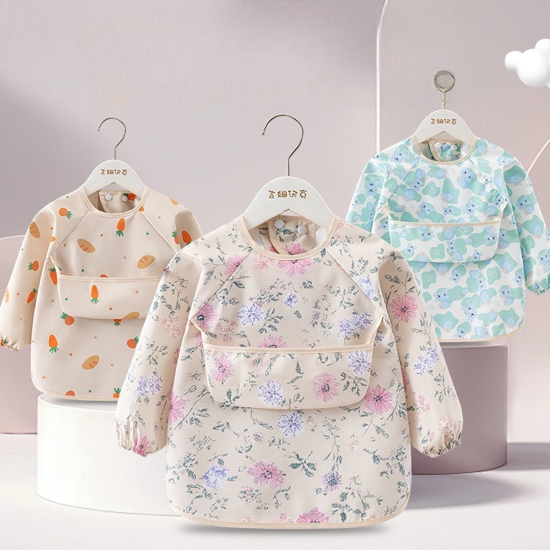 Baby Food Apron - 1PC Child Feeding Bib Waterproof Long