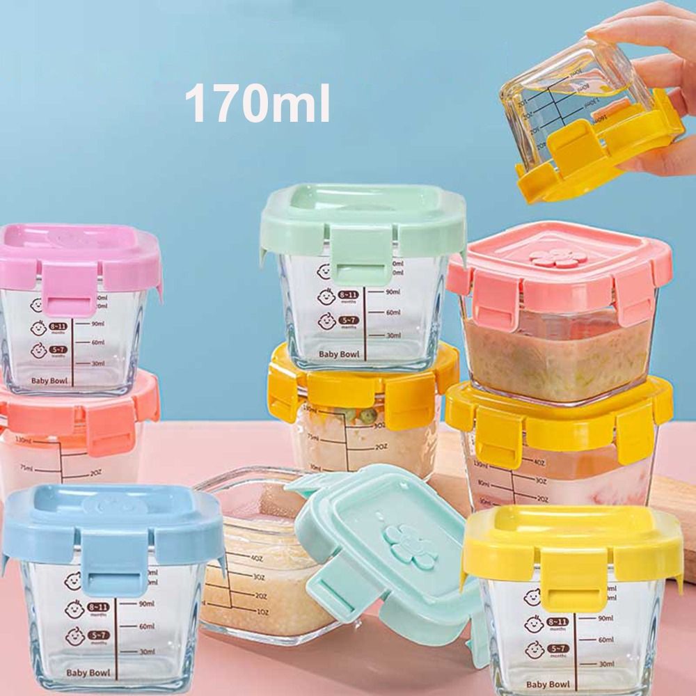 Baby Food Jars Glass - Fashion 170ml Food Storage Box Glass