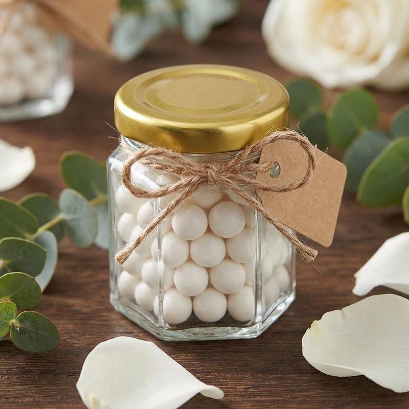 Baby Food Jars Glass - Hexagonal Mini Jars with Lids for