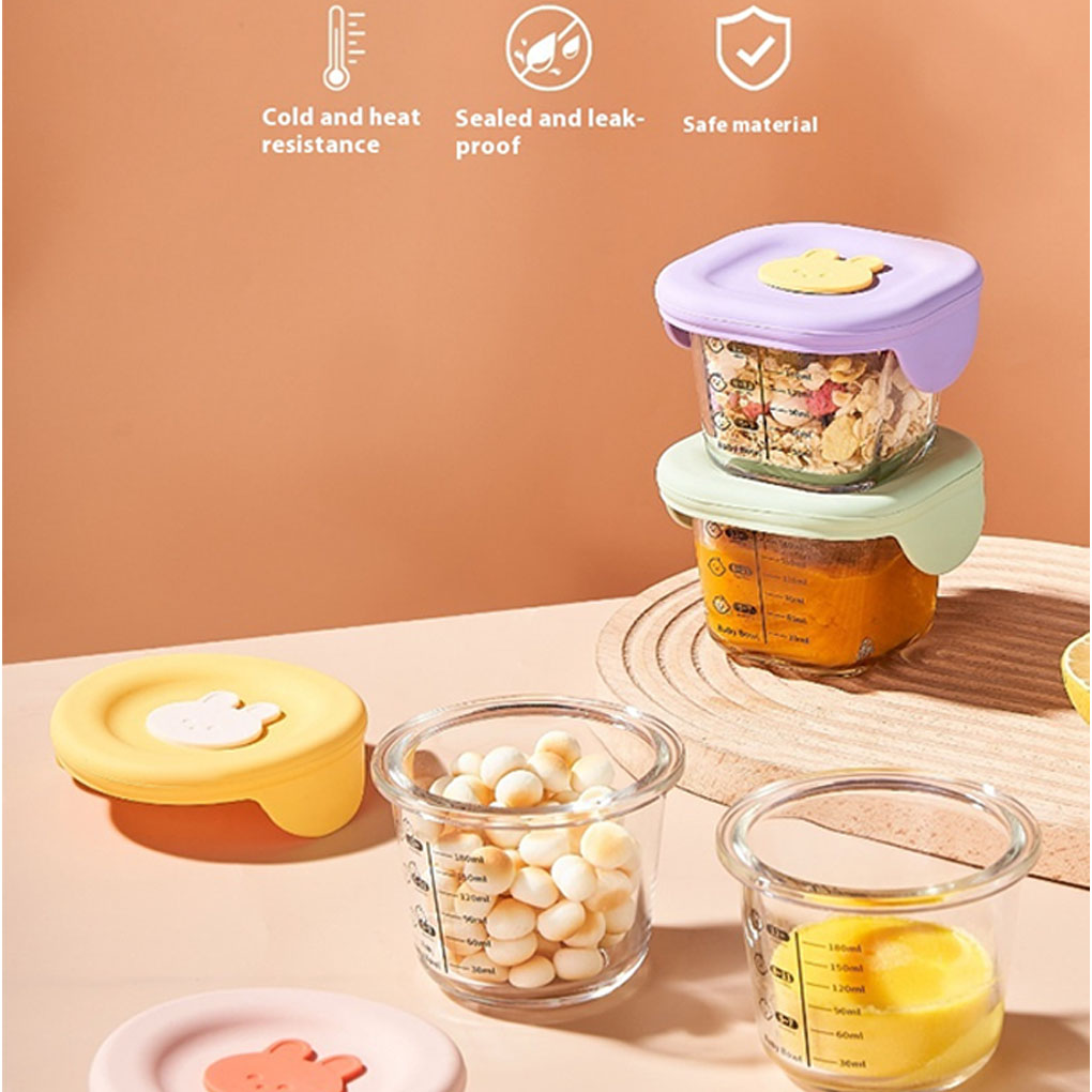 Baby Food Jars Glass - 4pack/lot Kids Glass Baby Food Jars