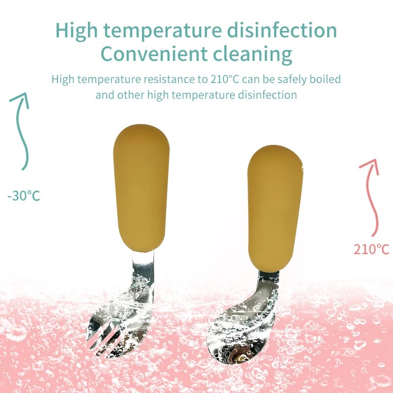 Baby Spoon Fork Set 316 Stainl - Baby Food Utensil recension och pris