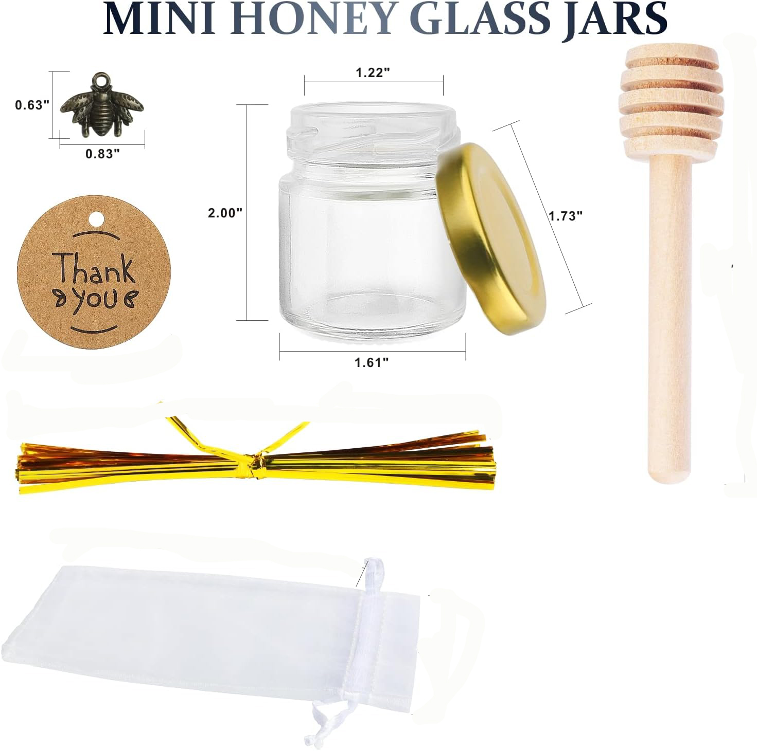 Mini Glass Honey Jars with Woo - Baby Food Jars Glass recension och pris