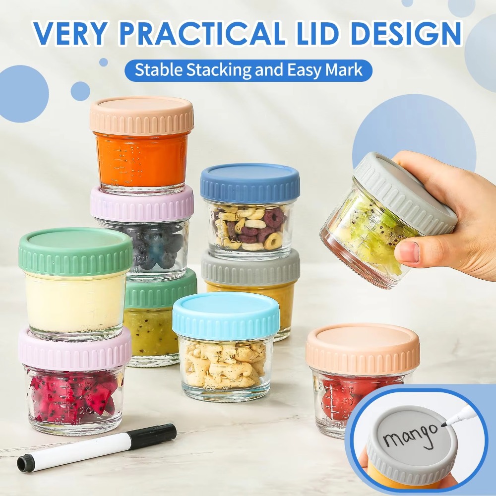 6pcs Mason Jar Glass Baby Food - Baby Food Jars Glass recension och pris