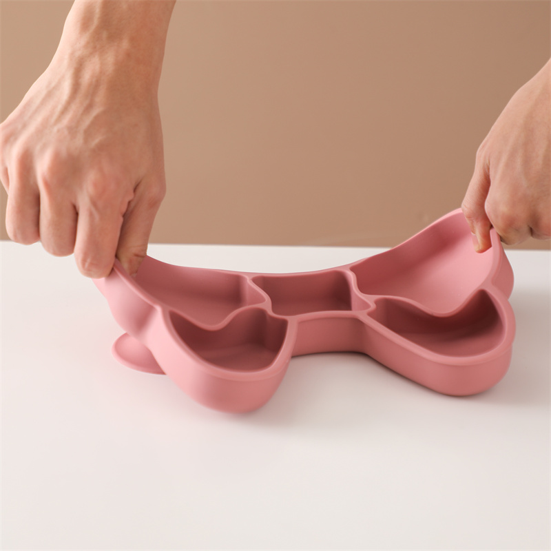 Baby Silicone Dining Plate Bow - Baby Food Utensil recension och pris