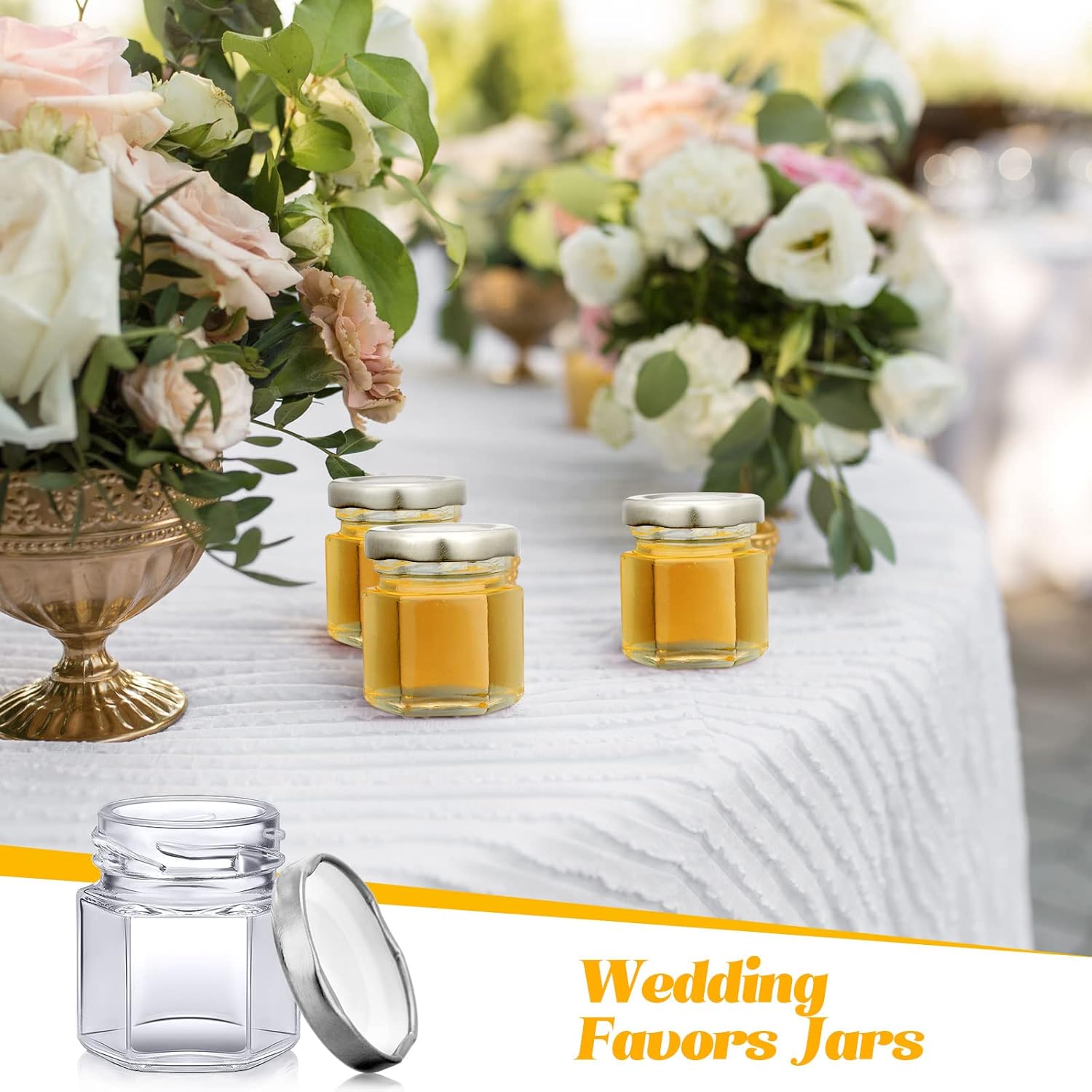 1.5oz Mini Hexagon Glass Jars  - Baby Food Jars Glass recension och pris