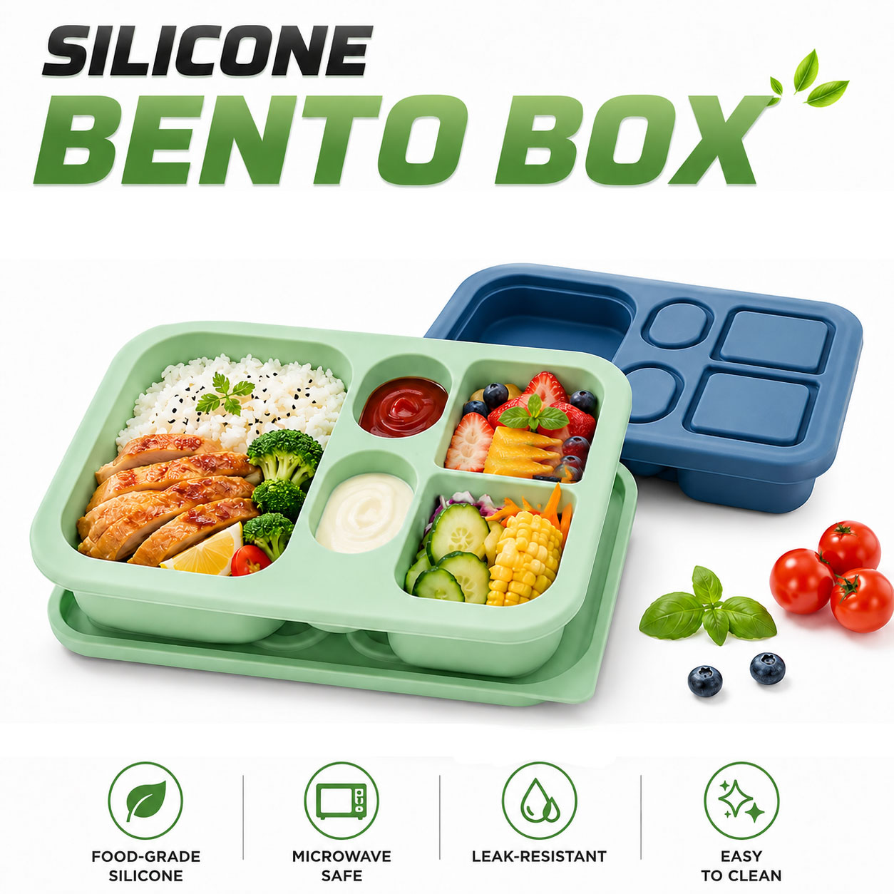 Portable Silicone Bento Lunch  - Baby Food Plan recension och pris