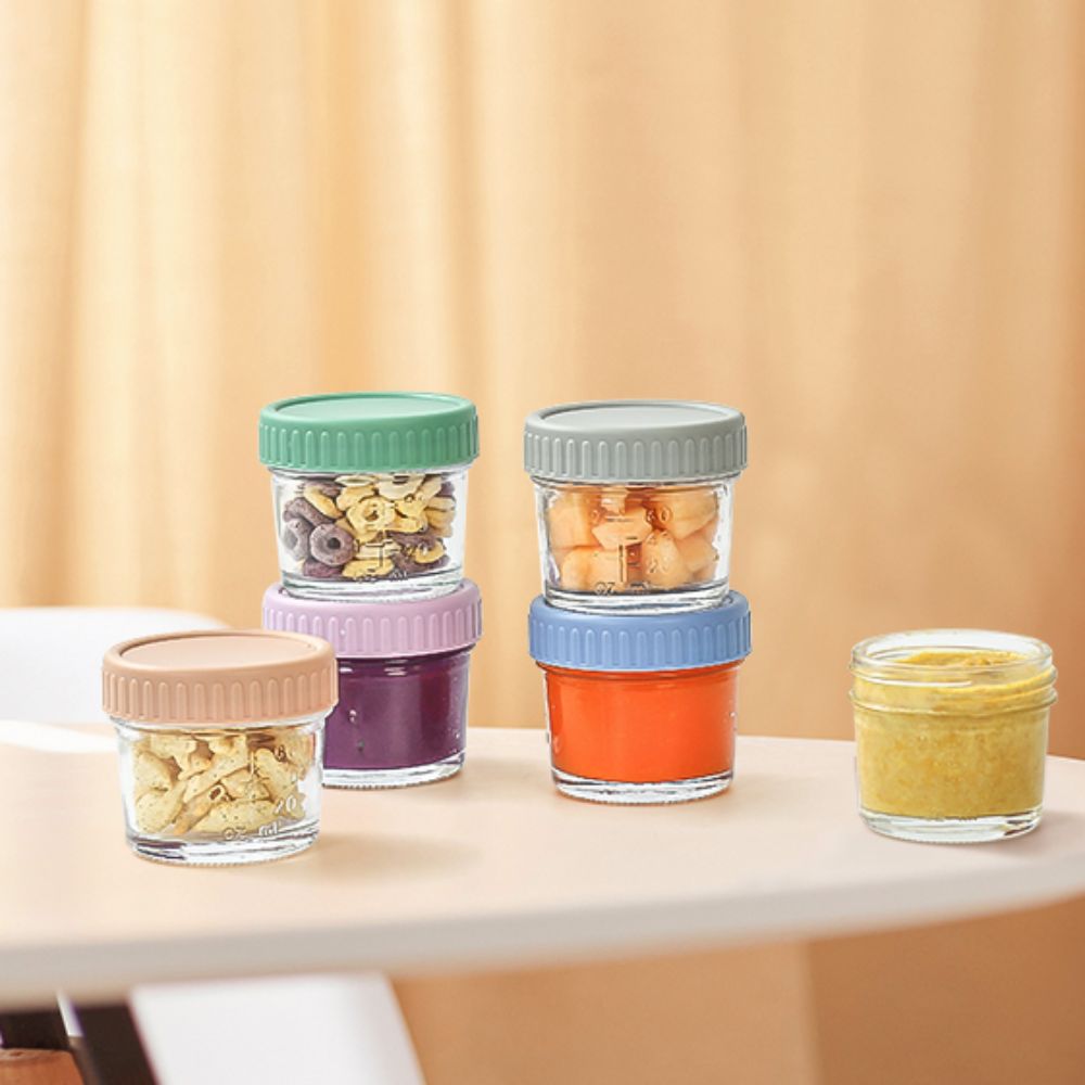 6pcs Glass Baby Food Jar Reusa - Baby Food Jars Glass recension och pris