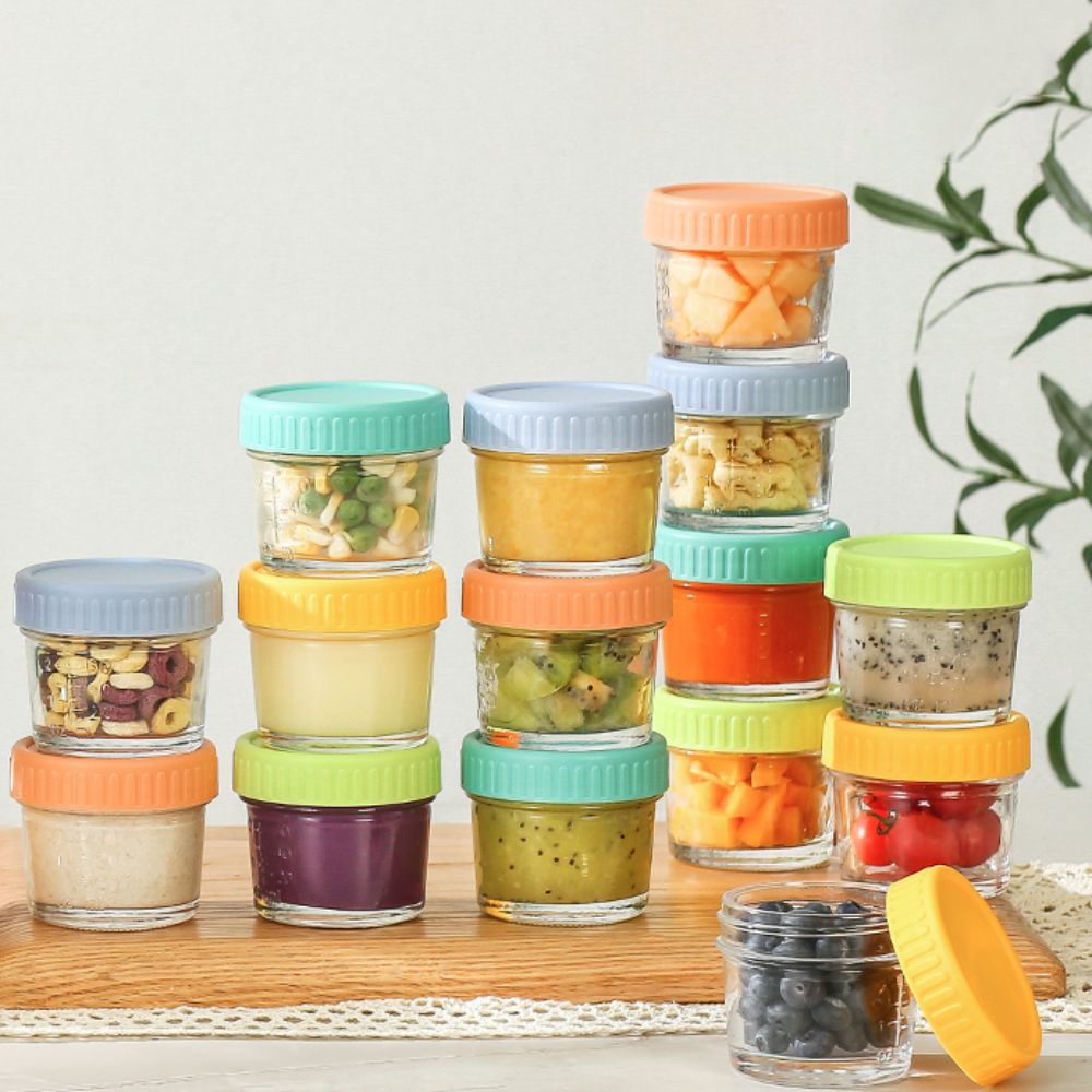 6pcs Glass Baby Food Jar Reusa - Baby Food Jars Glass recension och pris