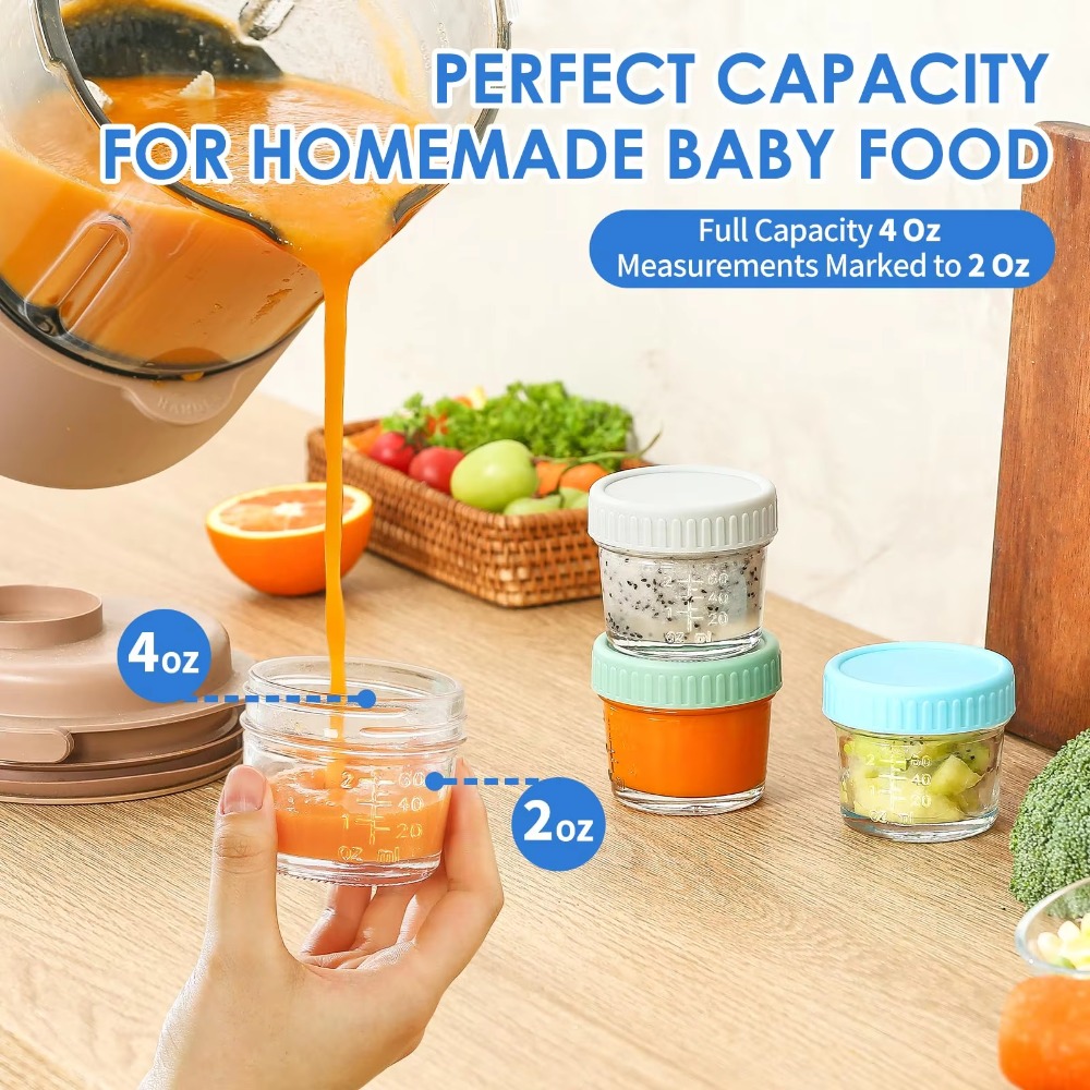 6pcs Multipurpose Glass Baby F - Baby Food Jars Glass recension och pris