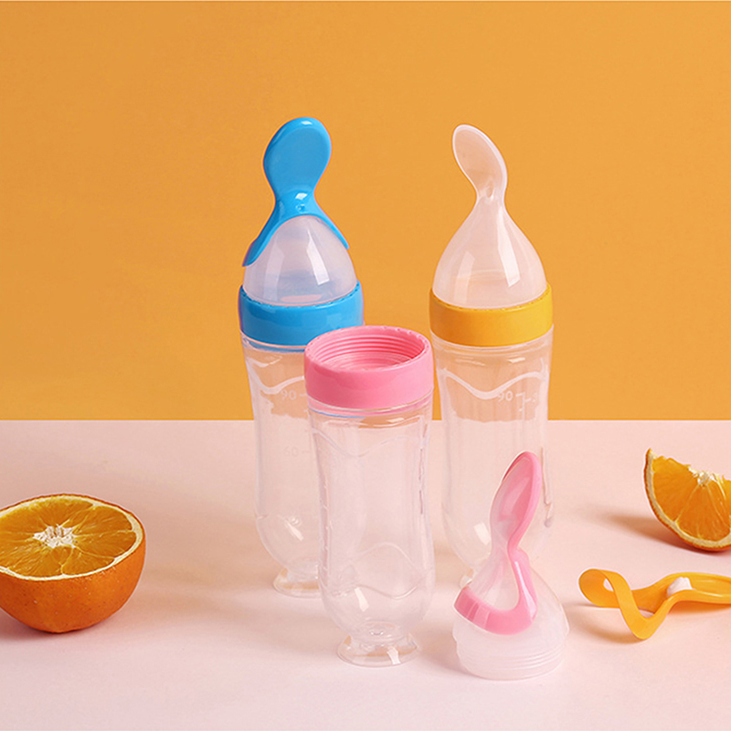 Squeezing Feeding Bottle Silic - Baby Food Utensil recension och pris