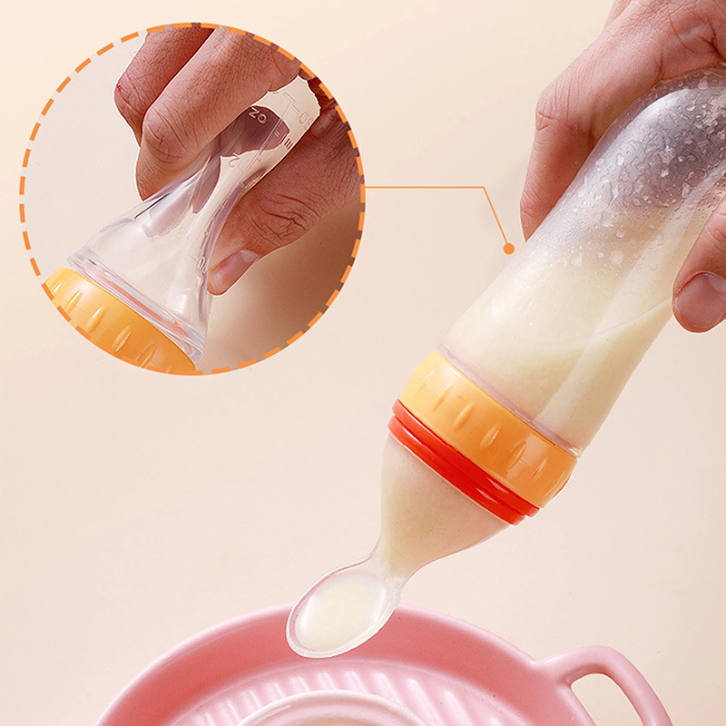 Squeezing Feeding Bottle Silic - Baby Food Utensil recension och pris