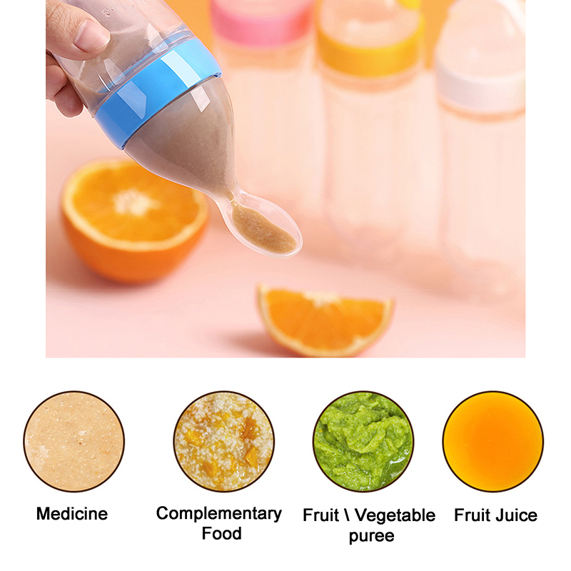 Squeezing Feeding Bottle Silic - Baby Food Utensil recension och pris