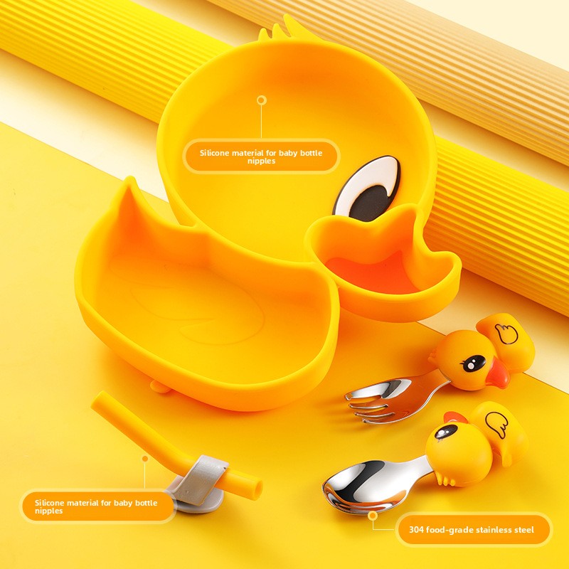 Yellow Duck Silicone Stainless - Baby Food Apron recension och pris