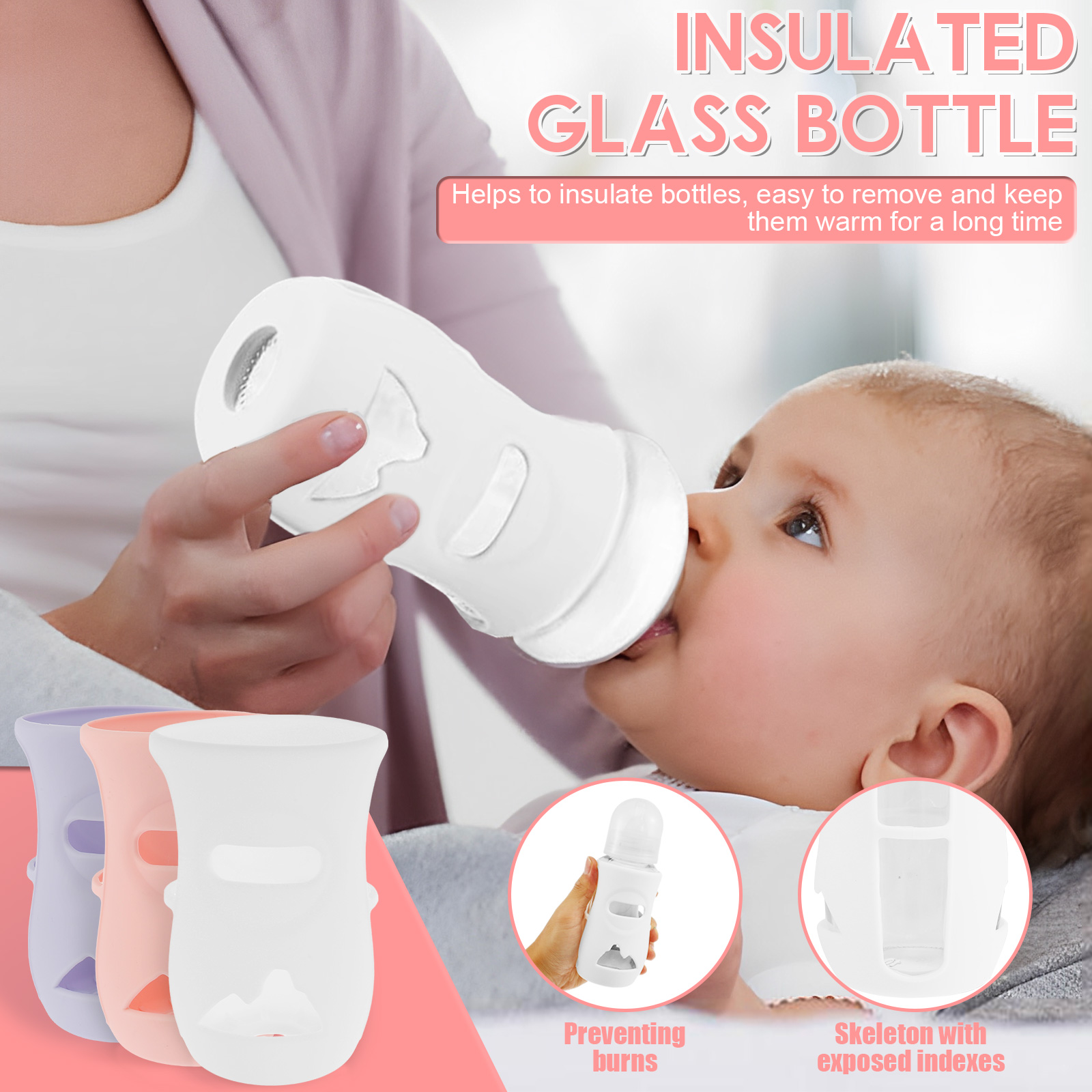 Silicone Sleeves Silicone Baby - Baby Food Bottle recension och pris