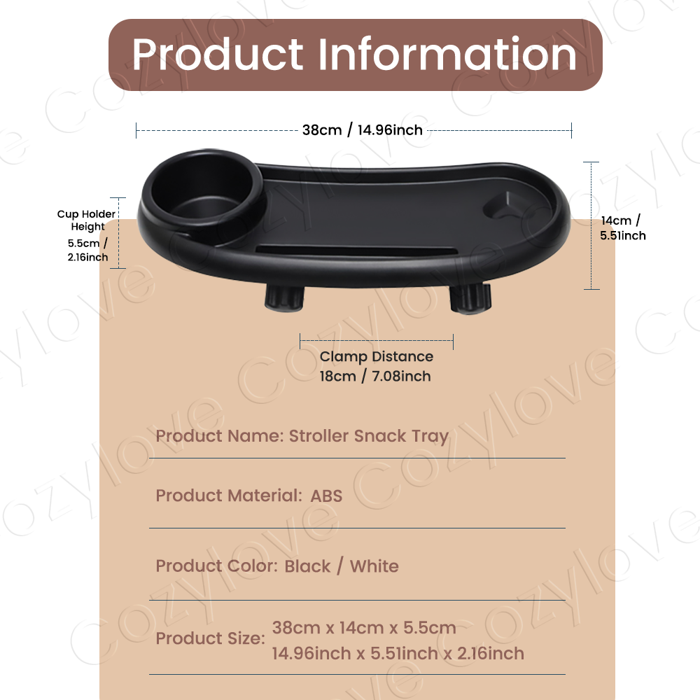 Detachable Stroller Snack Tray - Snack Cup Toddler recension och pris