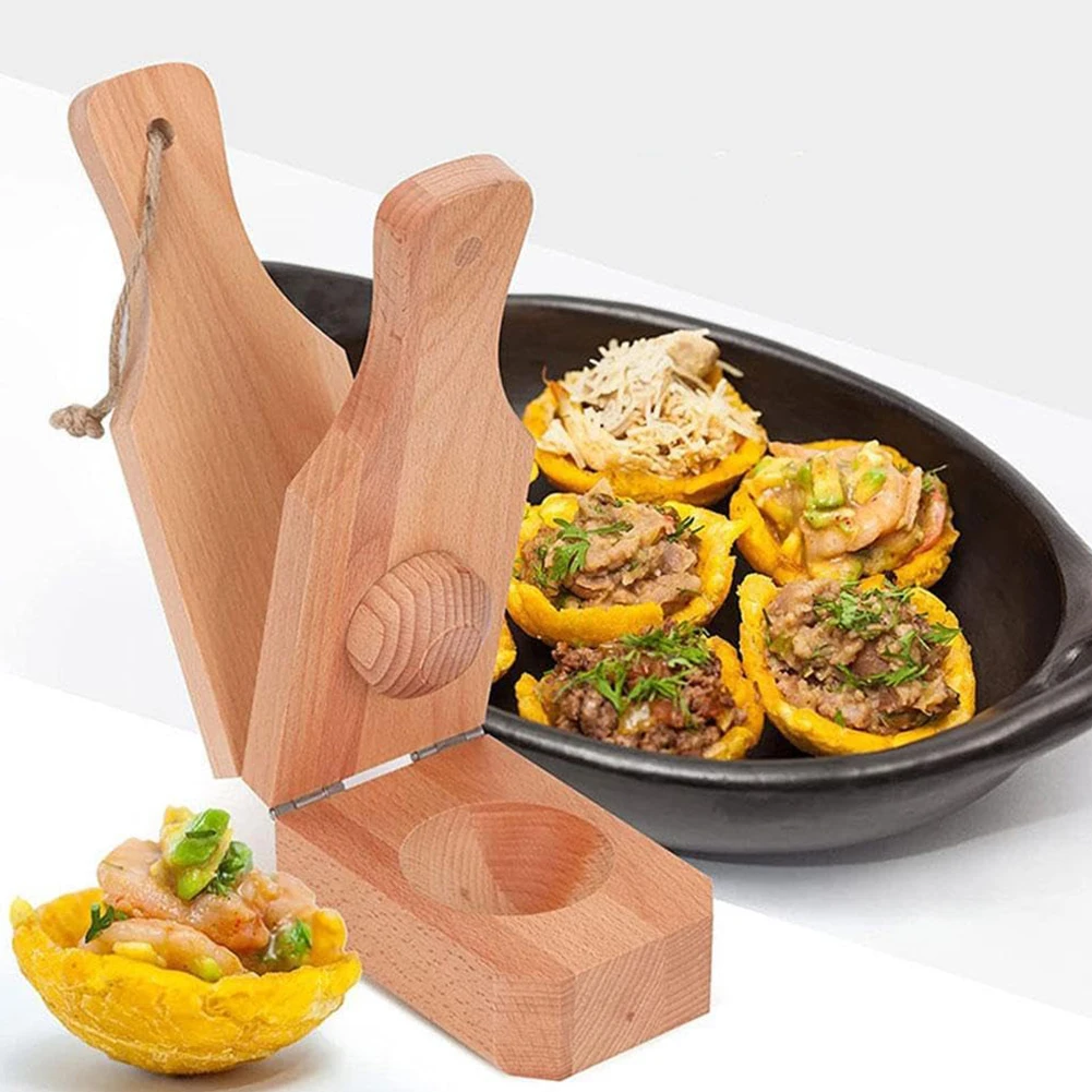 Wooden Plantain Press With Han - Baby Food Banana recension och pris