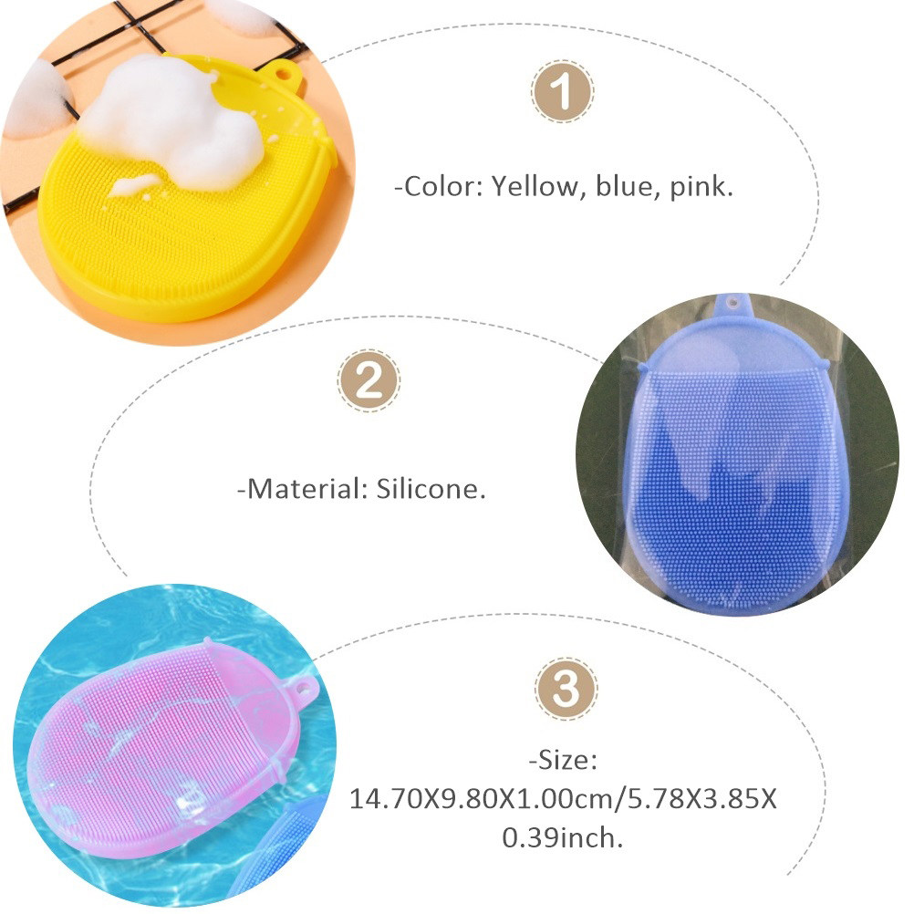 3Pcs Infant Silicone Bath Brus - Dry Food Baby recension och pris