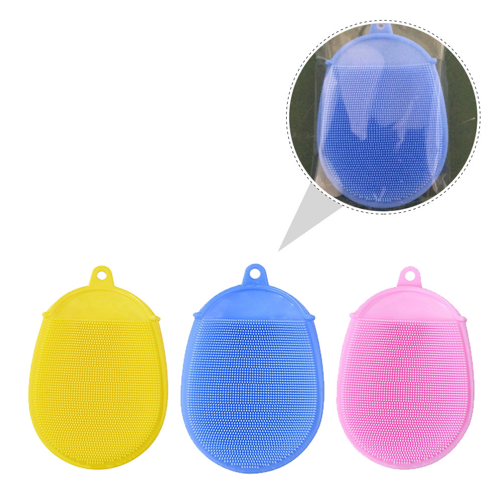 3Pcs Infant Silicone Bath Brus - Dry Food Baby recension och pris