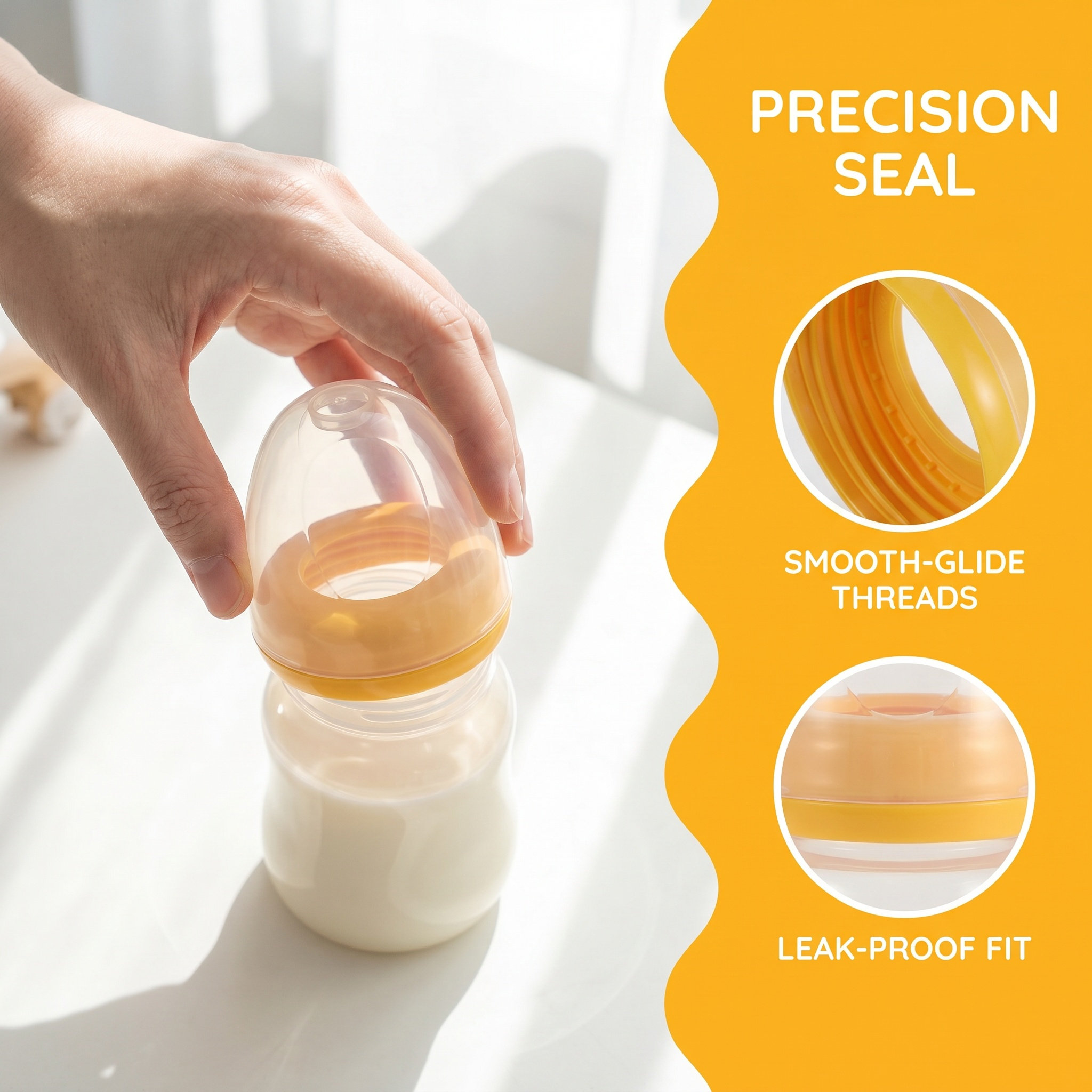 Baby Bottle Cap Wide Neck Oran - Baby Food Bottle recension och pris
