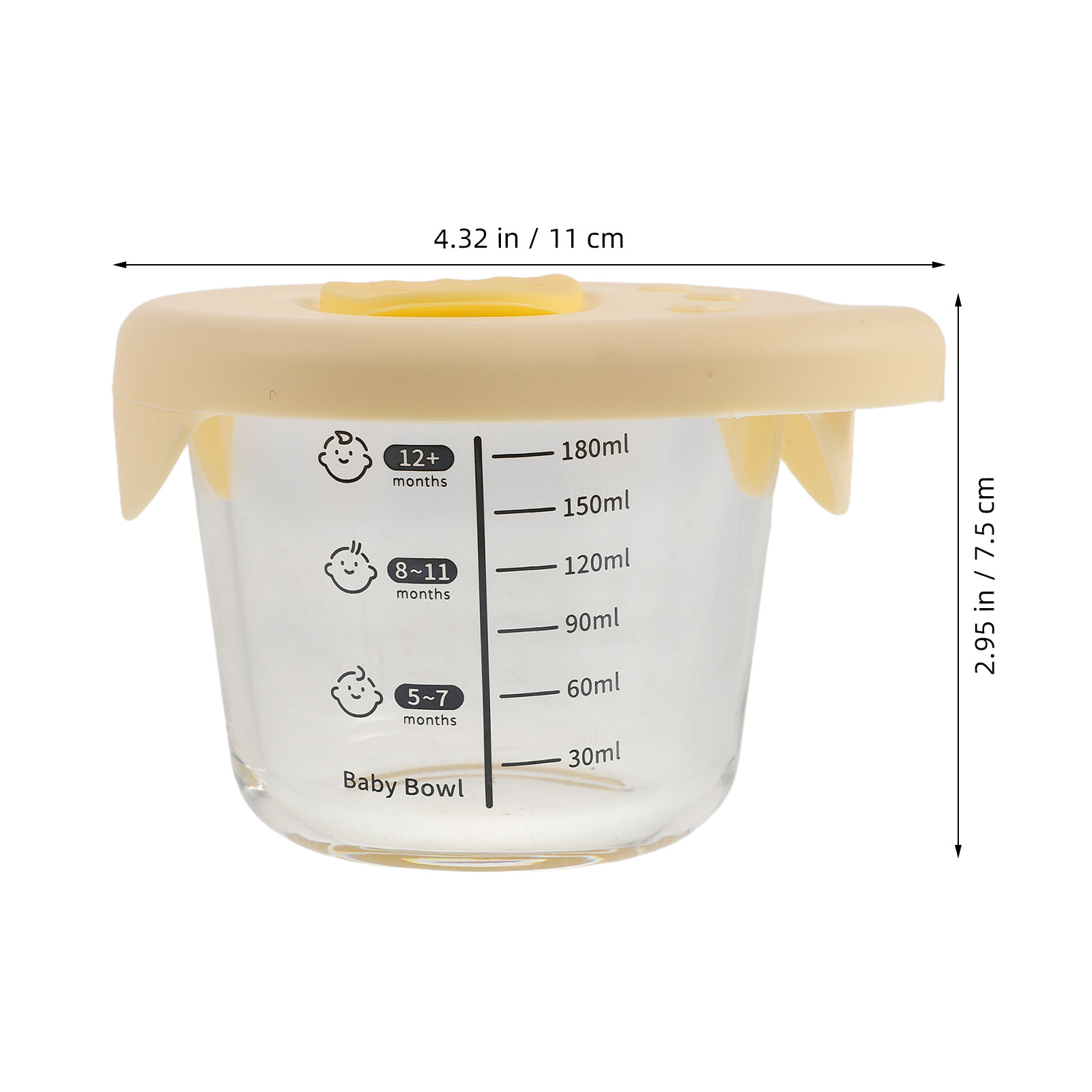 2Pcs Baby Food Storage Bowls G - Baby Food Jars Glass recension och pris