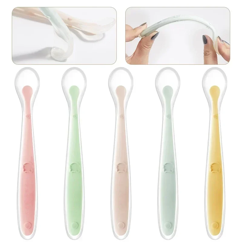 Soft Silicone Baby Spoon Toddl - Baby Food Utensil recension och pris