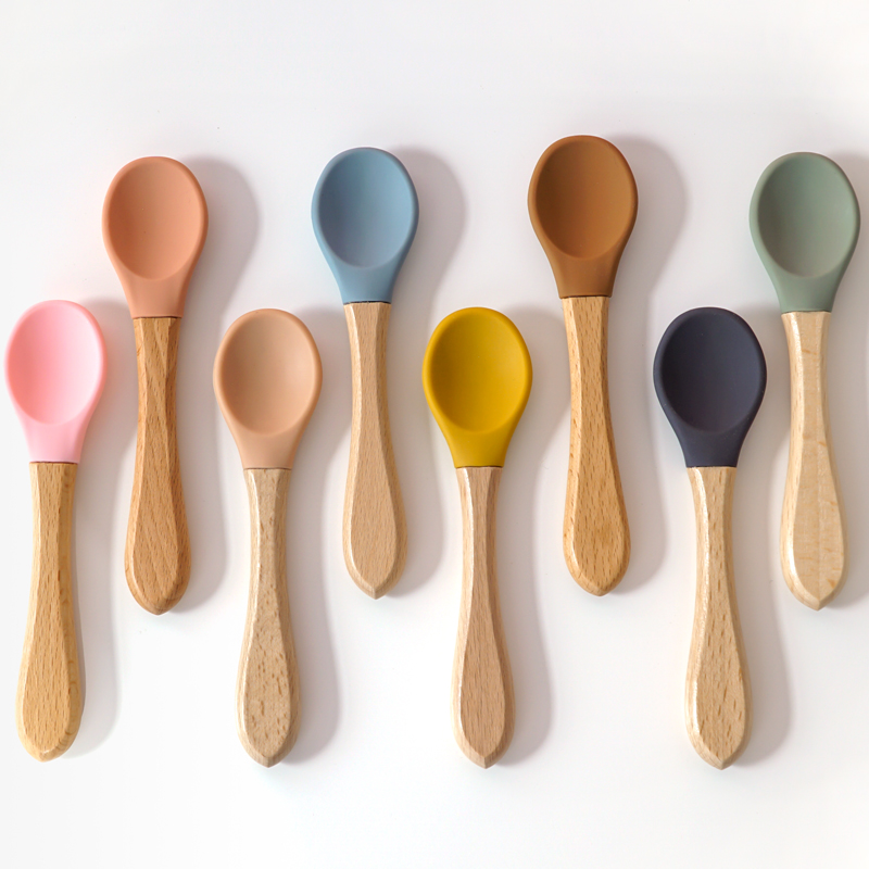 Feeding Wooden Handle Silicone - Baby Food Utensil recension och pris