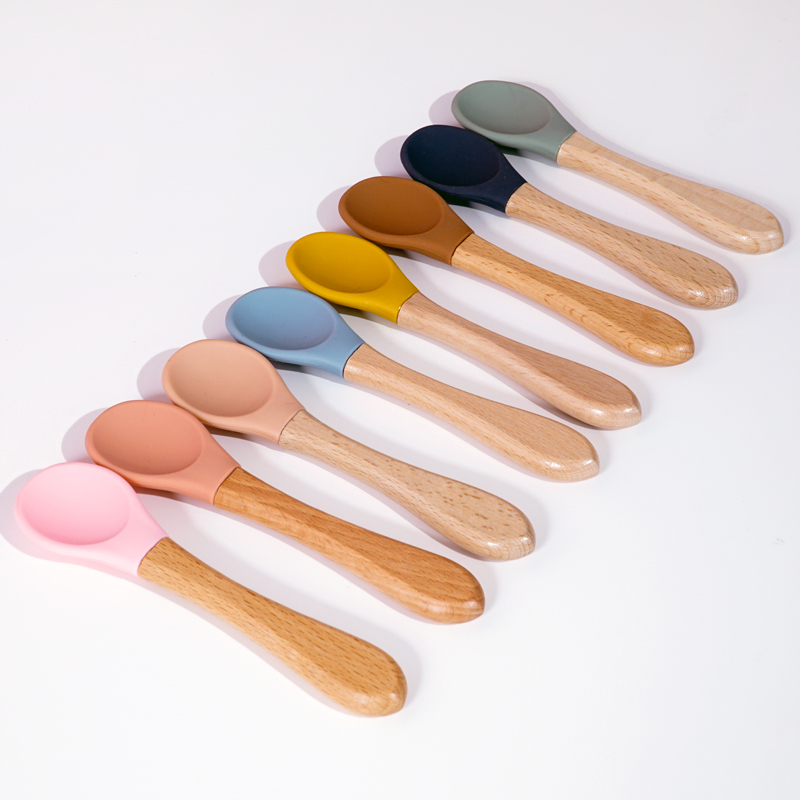 Feeding Wooden Handle Silicone - Baby Food Utensil recension och pris