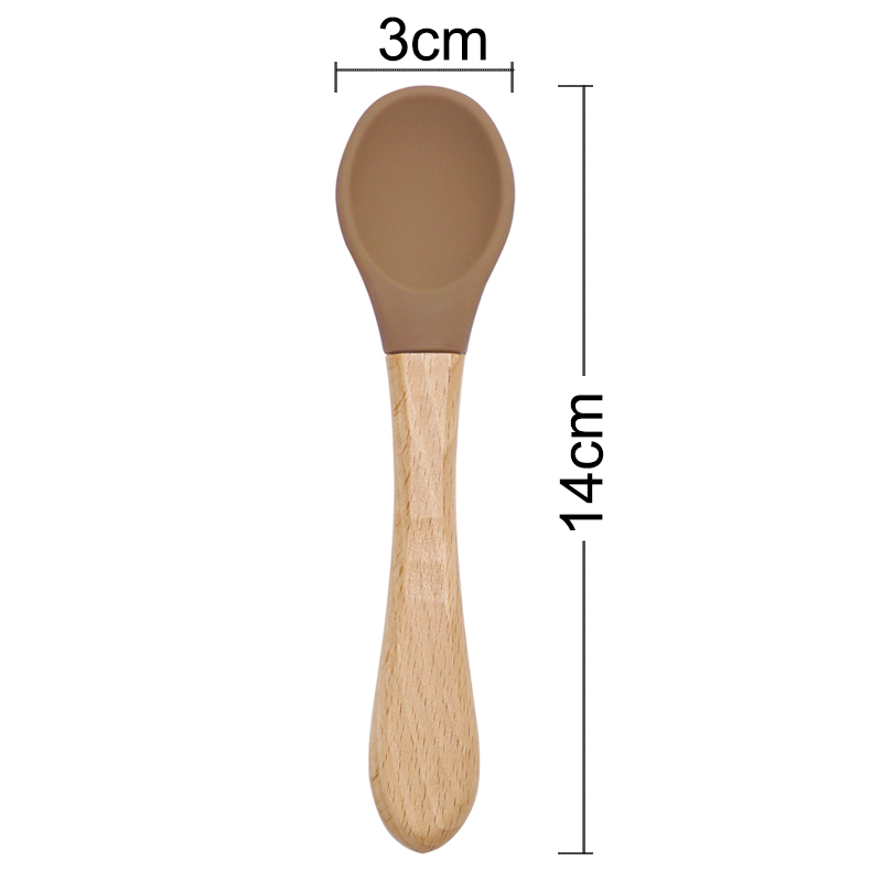 Feeding Wooden Handle Silicone - Baby Food Utensil recension och pris