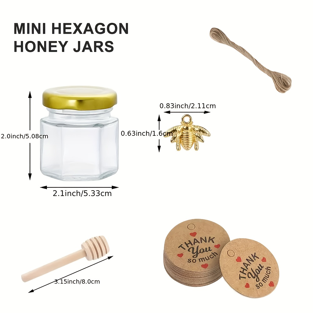 1.5oz, Hexagonal Mini Glass Ho - Baby Food Jars Glass recension och pris
